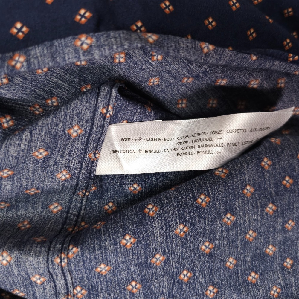 Ariat Kaiser Shirt Mens XXL Blue Tan Geo Print Long Sleeve Wrinkle Free Rodeo - Picture 5 of 16